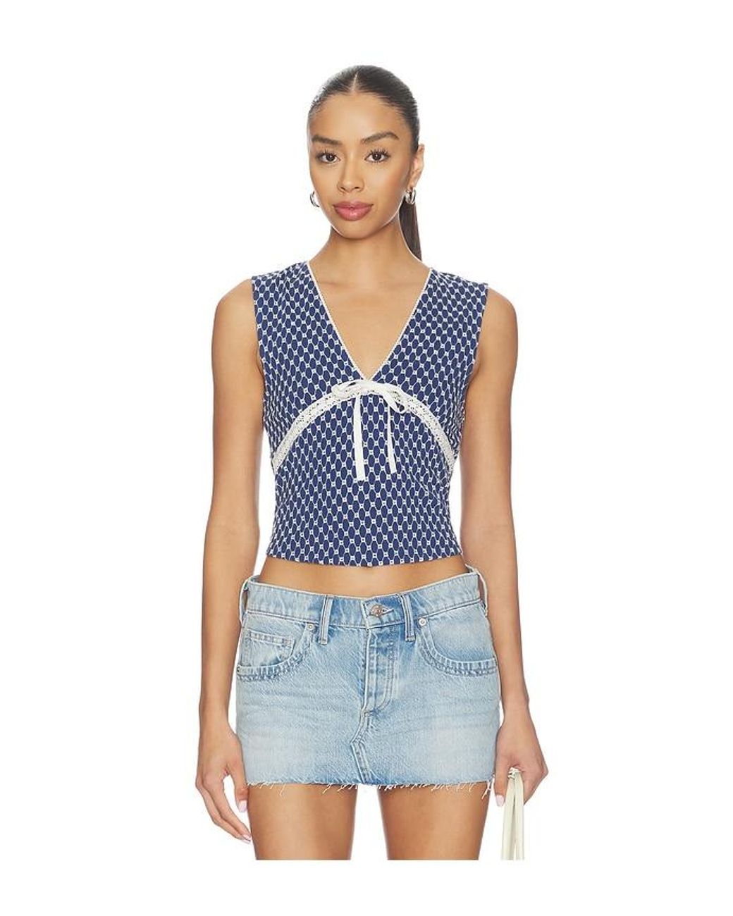 Free People Blue Good Graces Top