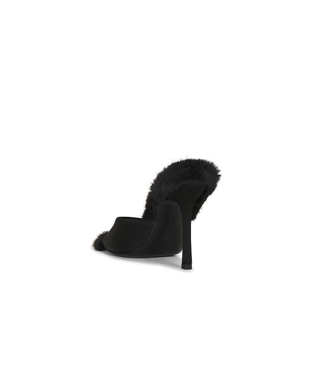 Alexander Wang Black Cher 105Mm Faux Fur Mule