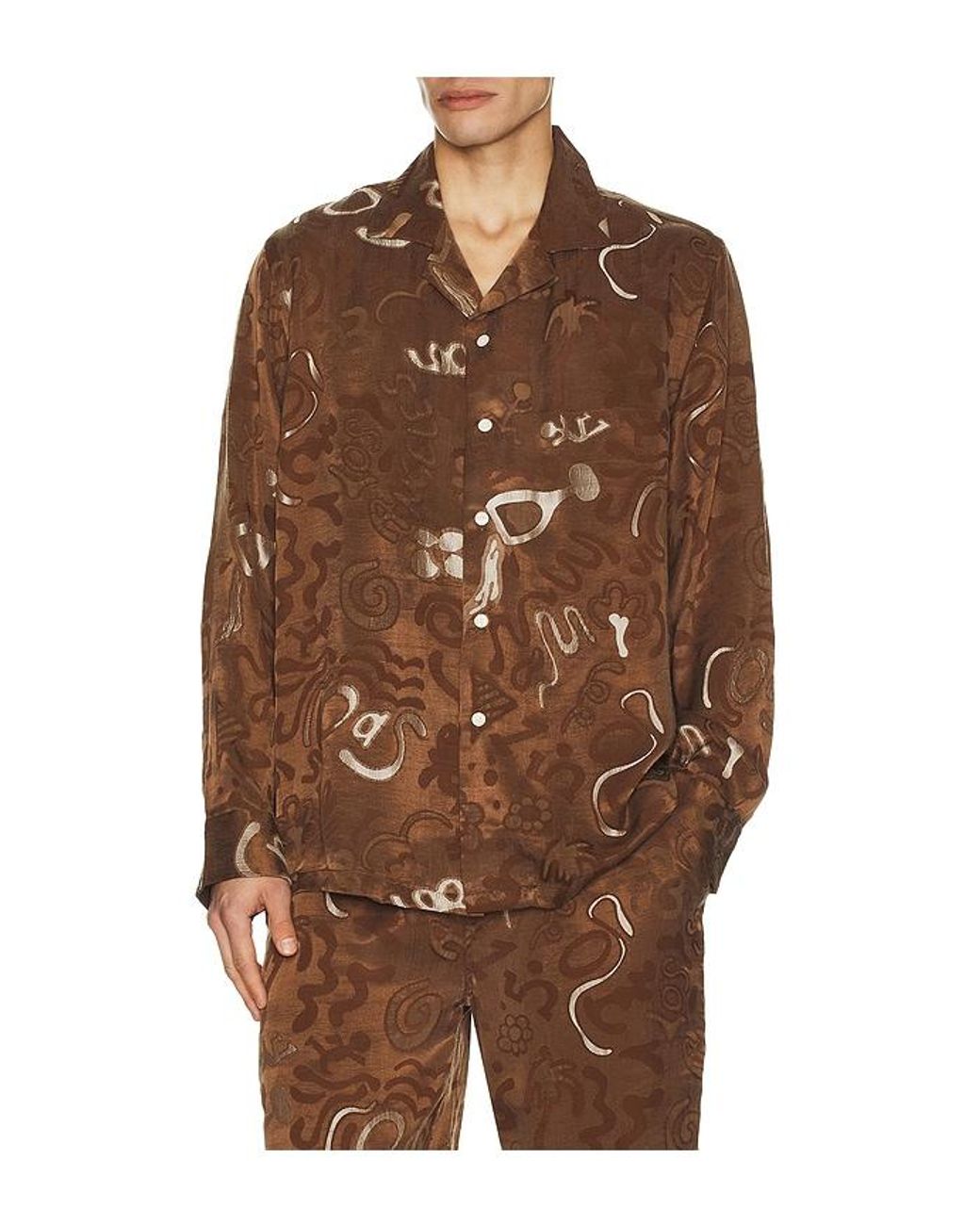 Oas Brown Memento Brillo Shirt for men