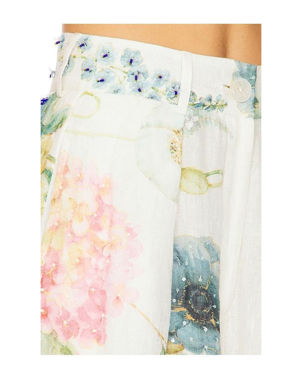 La Fuori White Blossom Belle Flared Pants