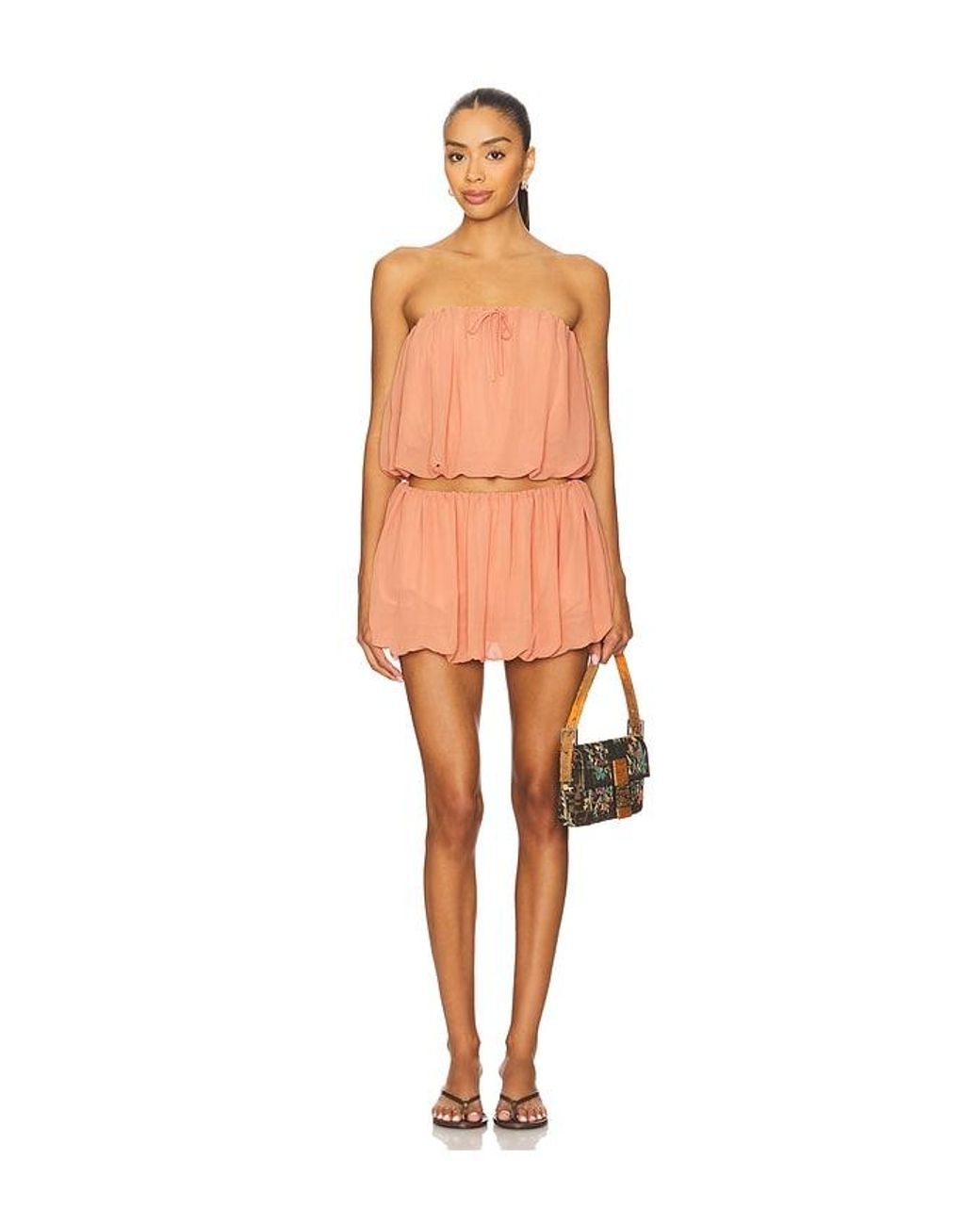 Tularosa Orange Nina Mini Skirt