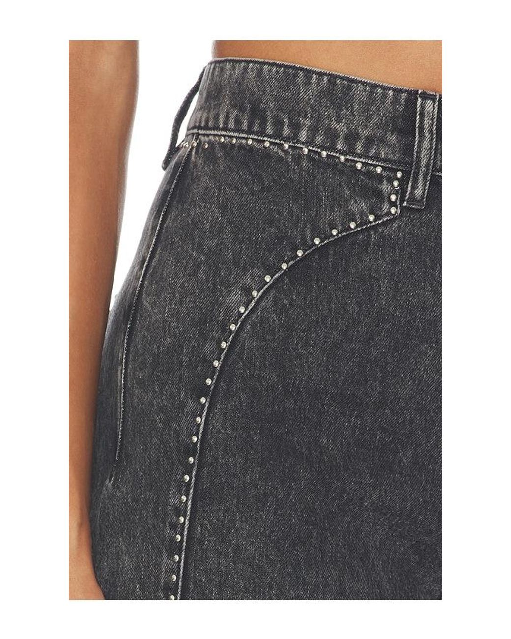 Veronica Beard Black Grant High Rise Wide Leg Jeans