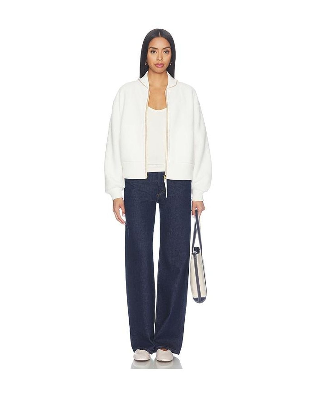 Varley White Klaudia Fleece Jacket