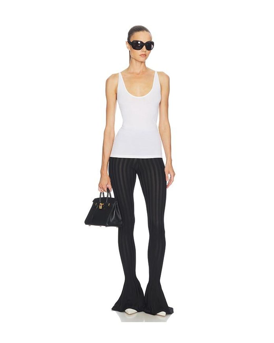Helsa White Cheraden Knit Core Tank
