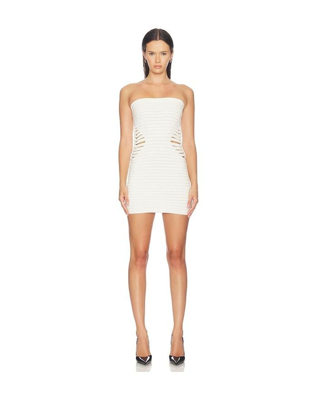 HAELO White Braided Tubular Dress