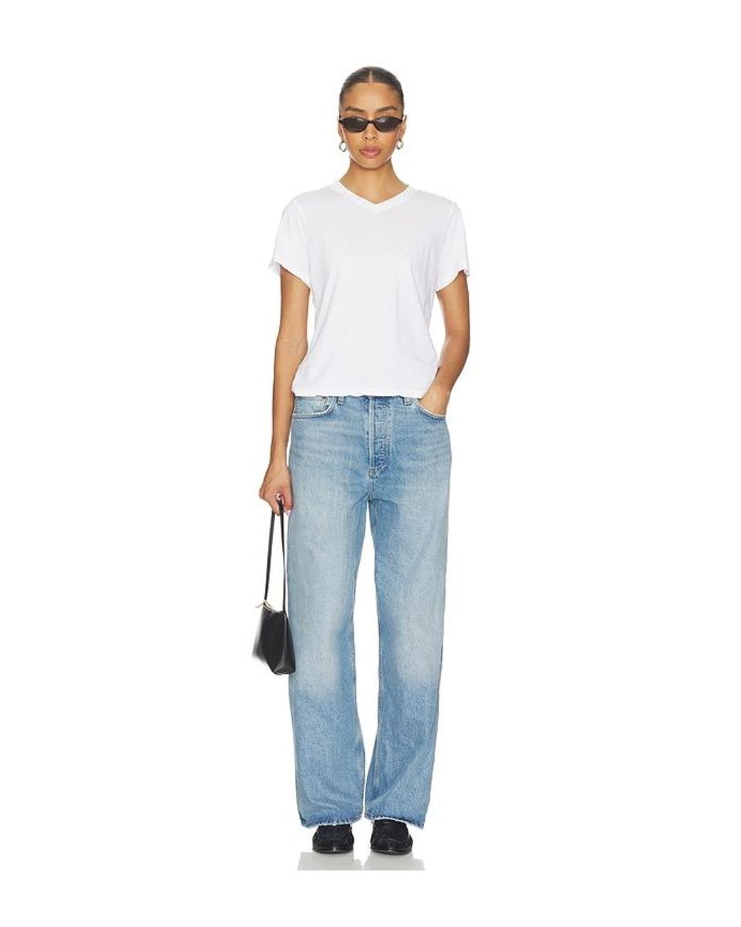Cotton Citizen White The Marseille V-Neck Tee