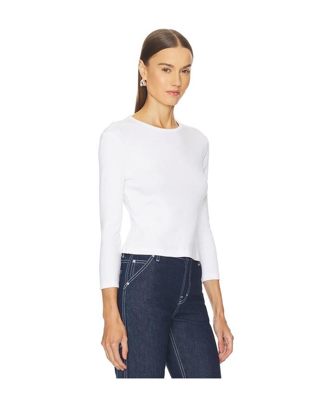 GRLFRND White 3/4 Sleeve Tee