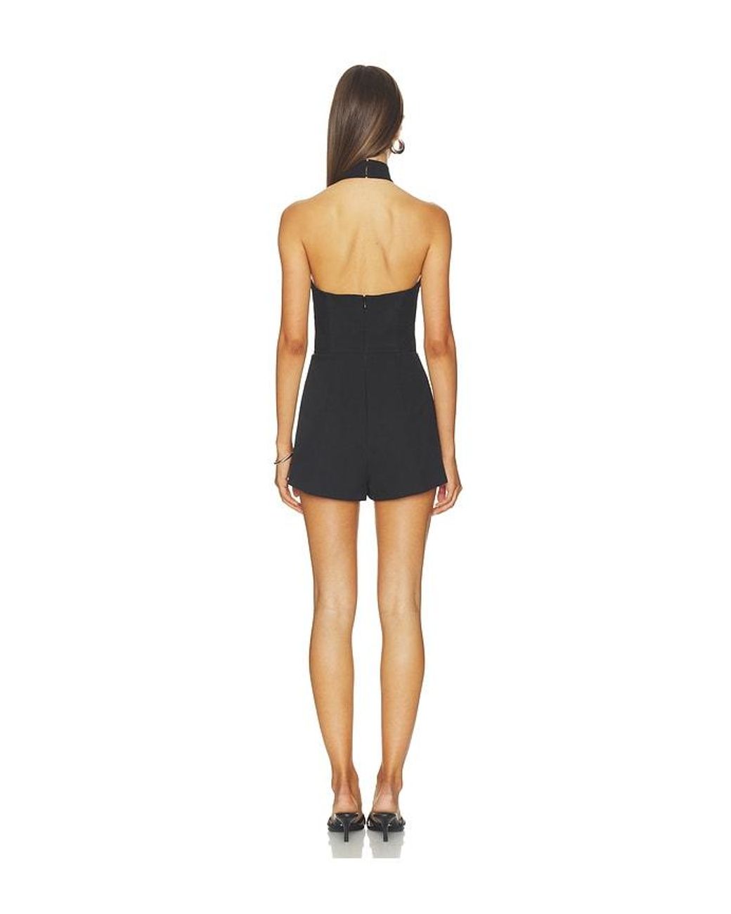 Amanda Uprichard Black Isola Romper