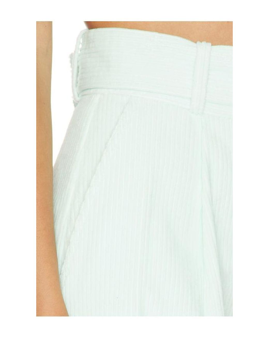 Matthew Bruch White Pleated Barrel Trouser