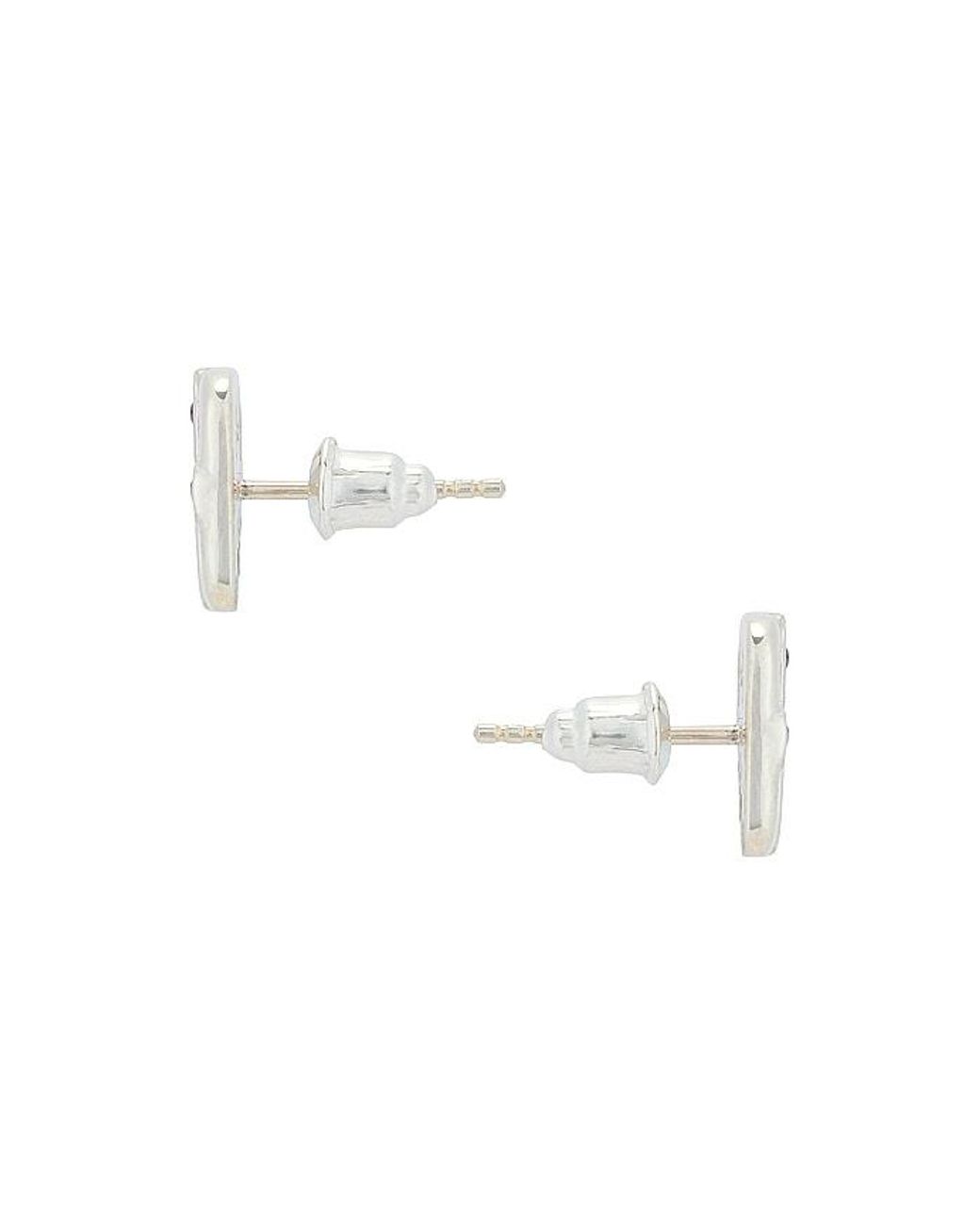 Maple Metallic Cross Earrings for men