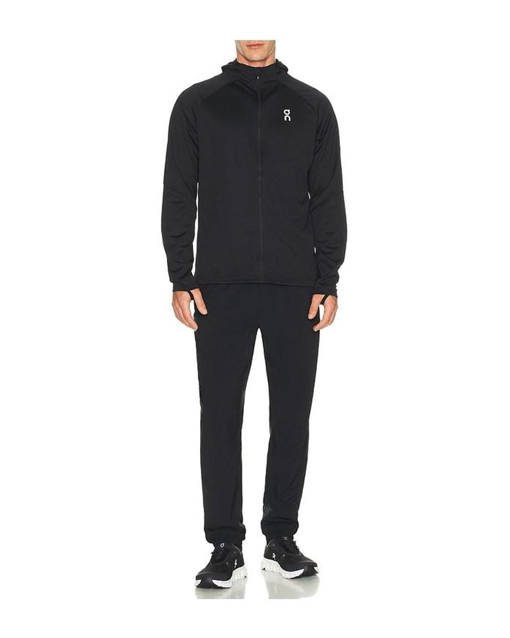 On Shoes Black Climate Zip Hoodie for men