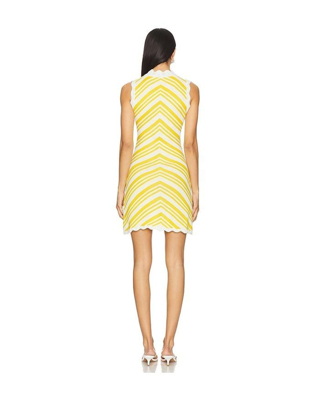 CAPITTANA Yellow Isabella Mini Dress