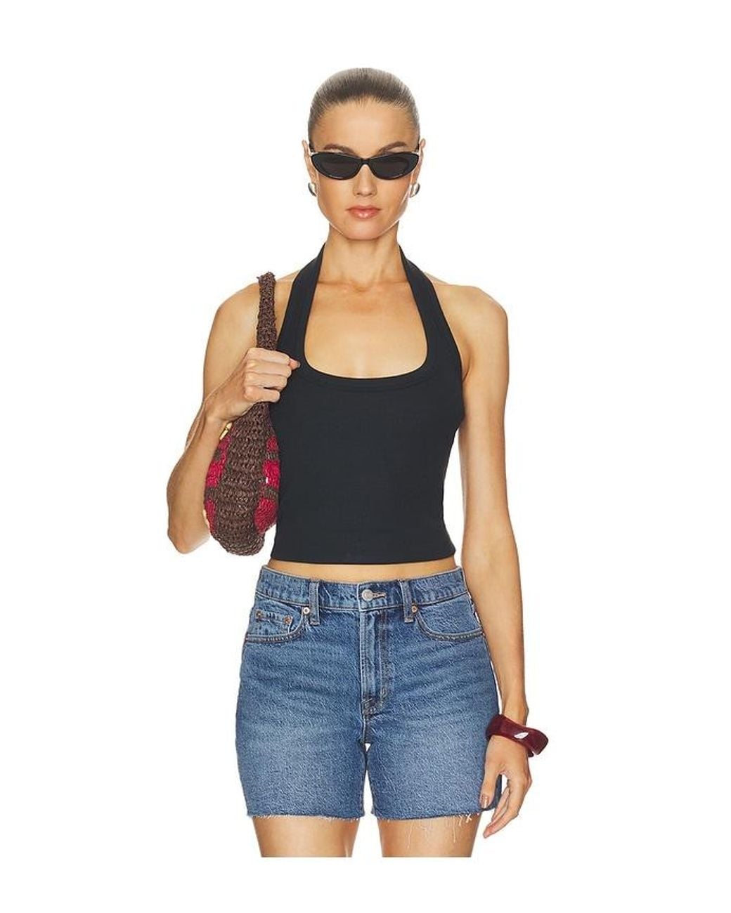 Pistola Blue Nattie Modal Halter Tank Top