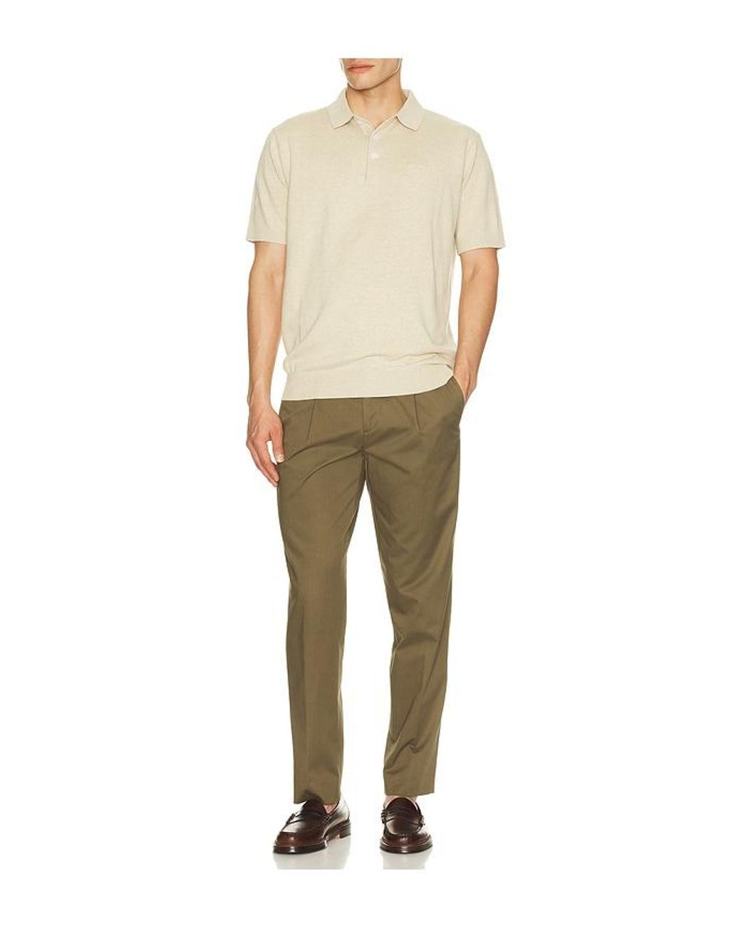 Barbour Green Bellamy Cotton Trouser for men