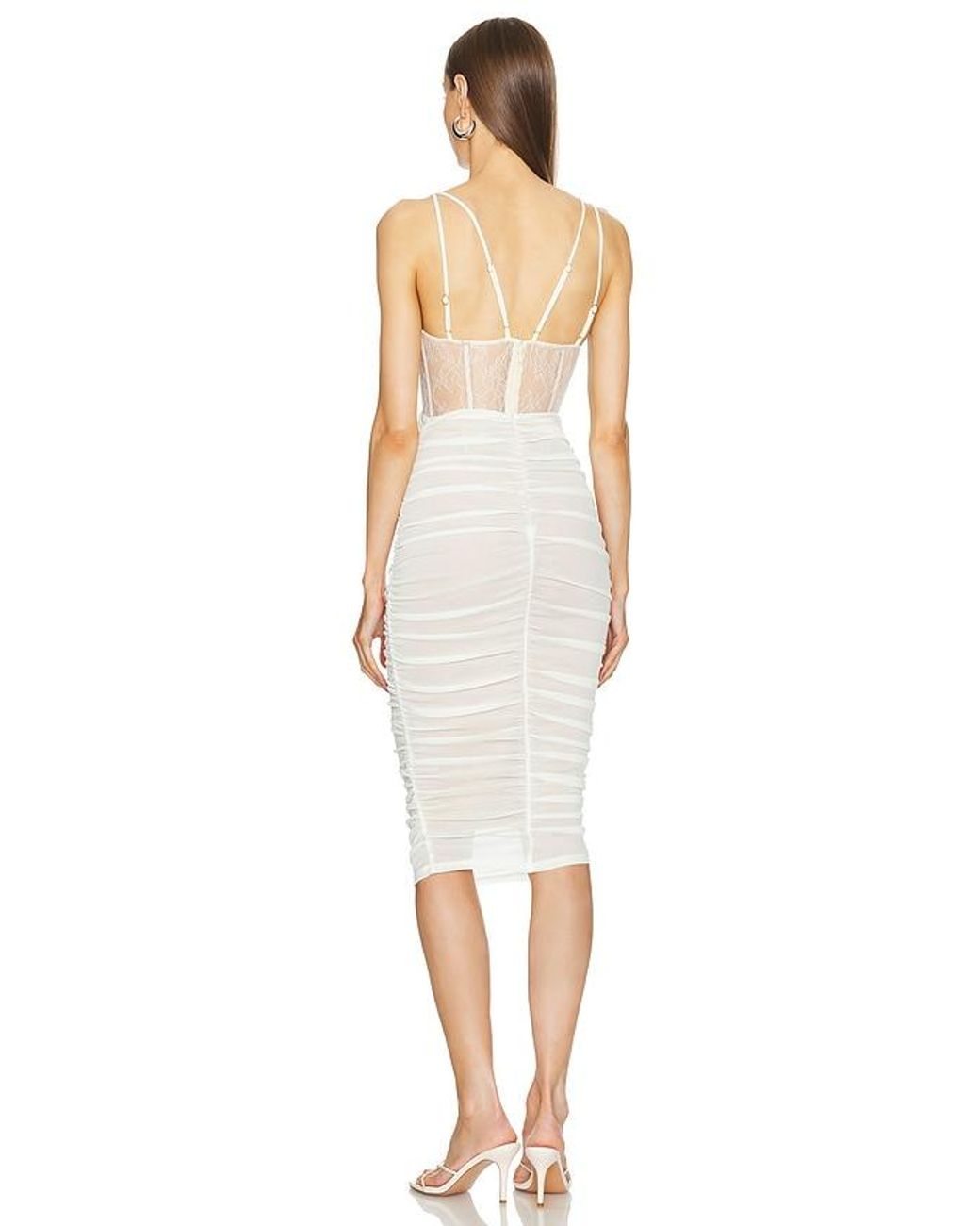 ROBE LULEE en Ivory Michael Costello en coloris White