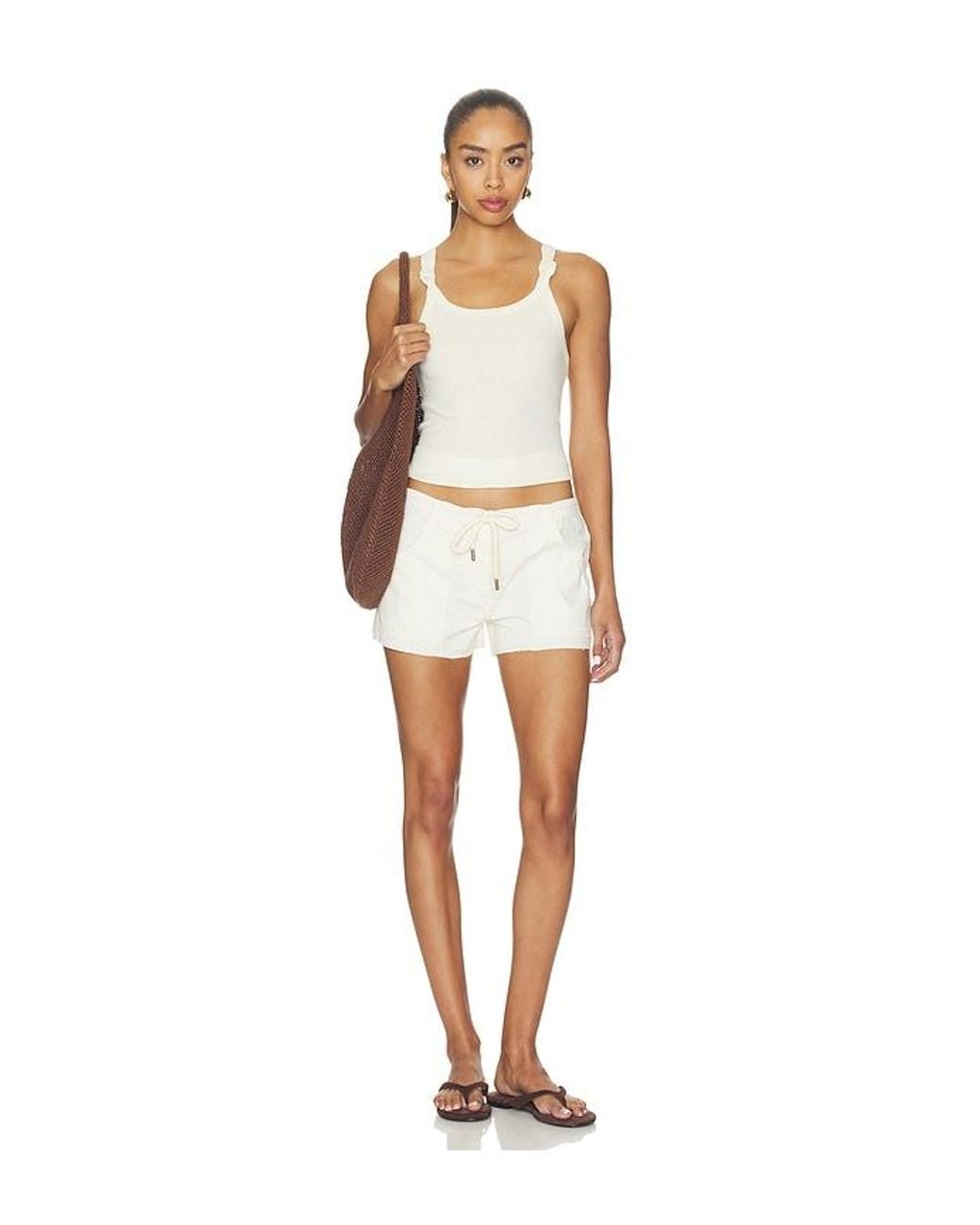 Re/done White Laguna Shorts