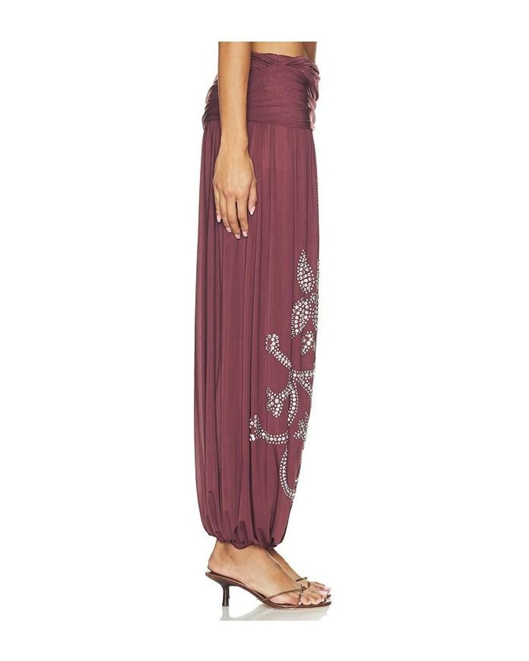 Siedres Red Tate Draped Jersey Pant