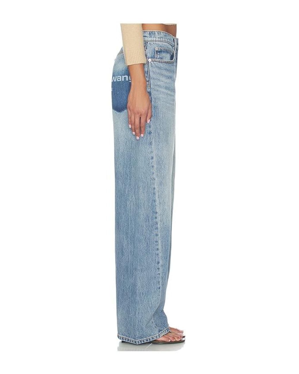 Alexander Wang Blue Float Jeans With Logo Shadow Pockets