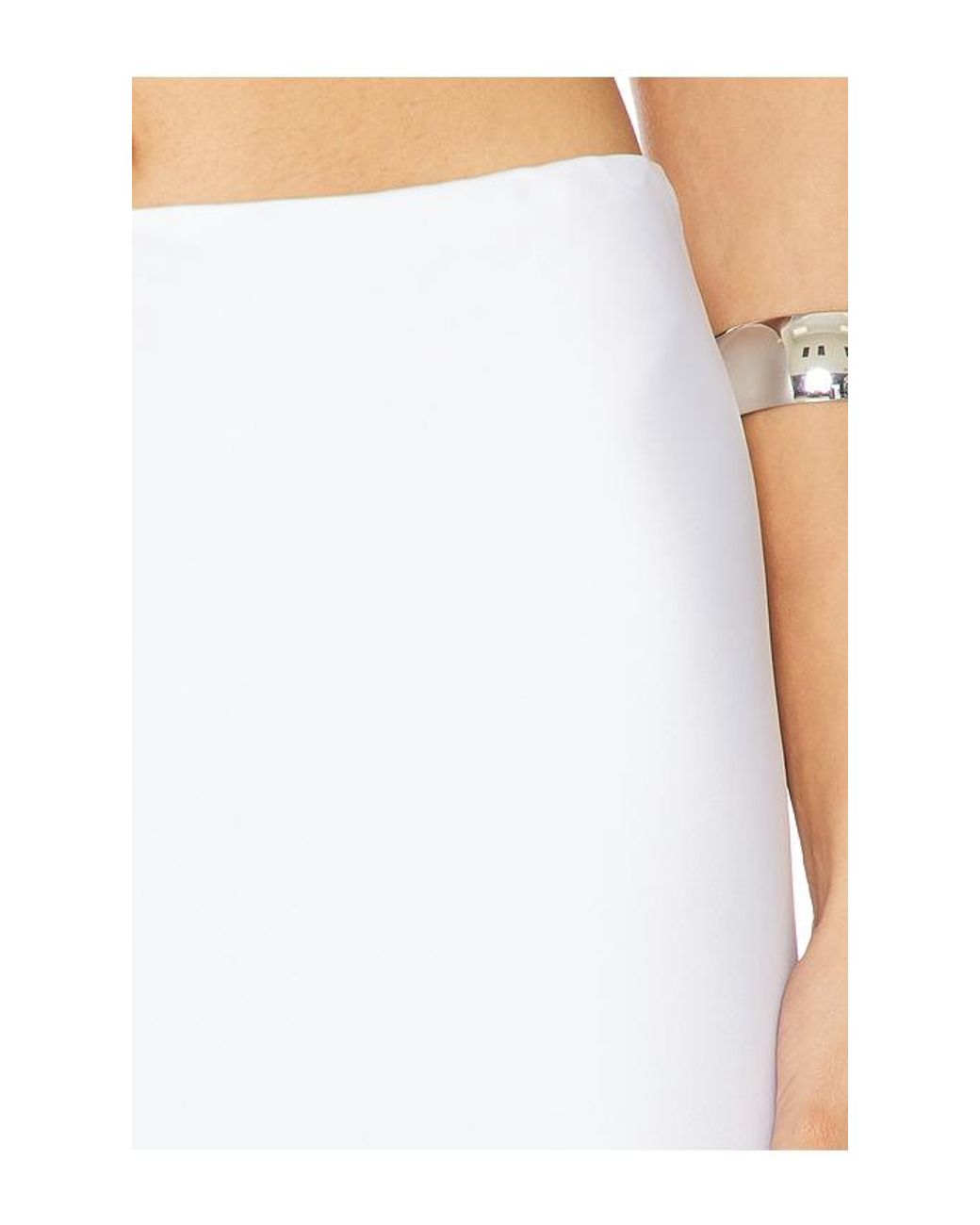 Norma Kamali White Bias Obie Skirt