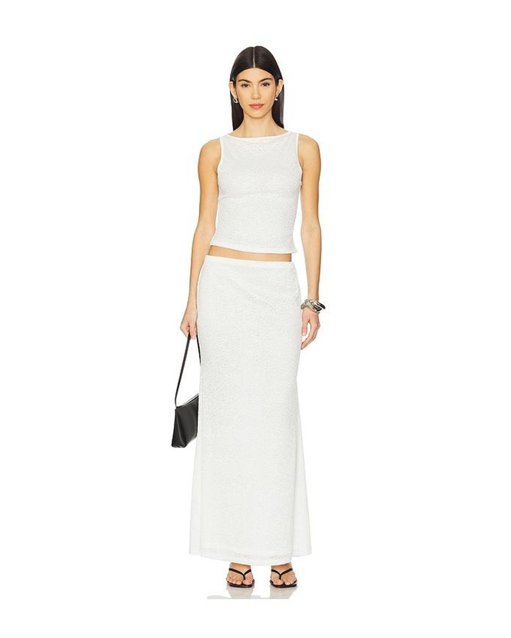Runaway the Label White Orlean Maxi Skirt