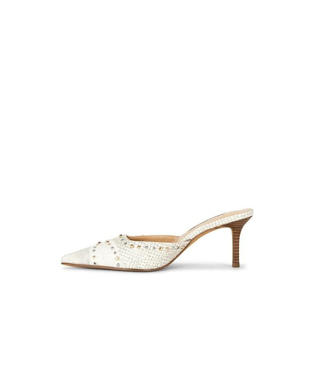 Steve Madden White Alexi Studded Mule