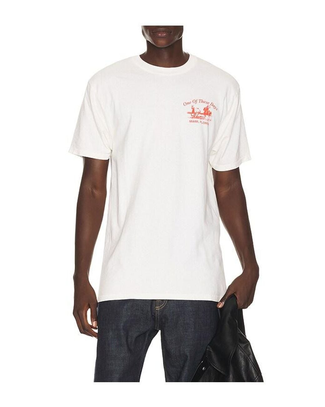 One Of These Days White X Revolve X Fwrd Miami Design 22 Tee for men