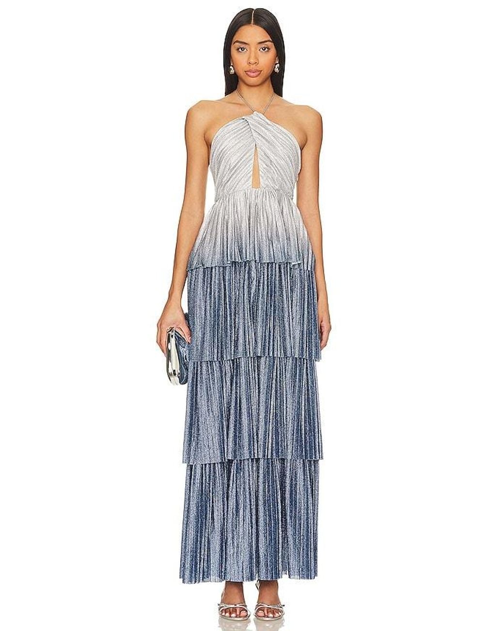 Line & Dot Blue Oracle Maxi Dress