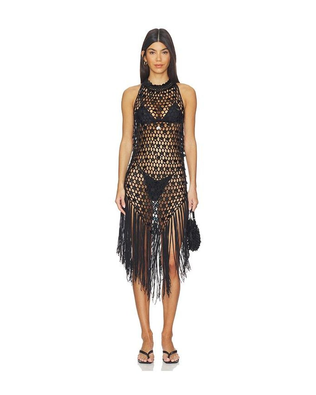 superdown Black Karrigan Halter Midi Dress