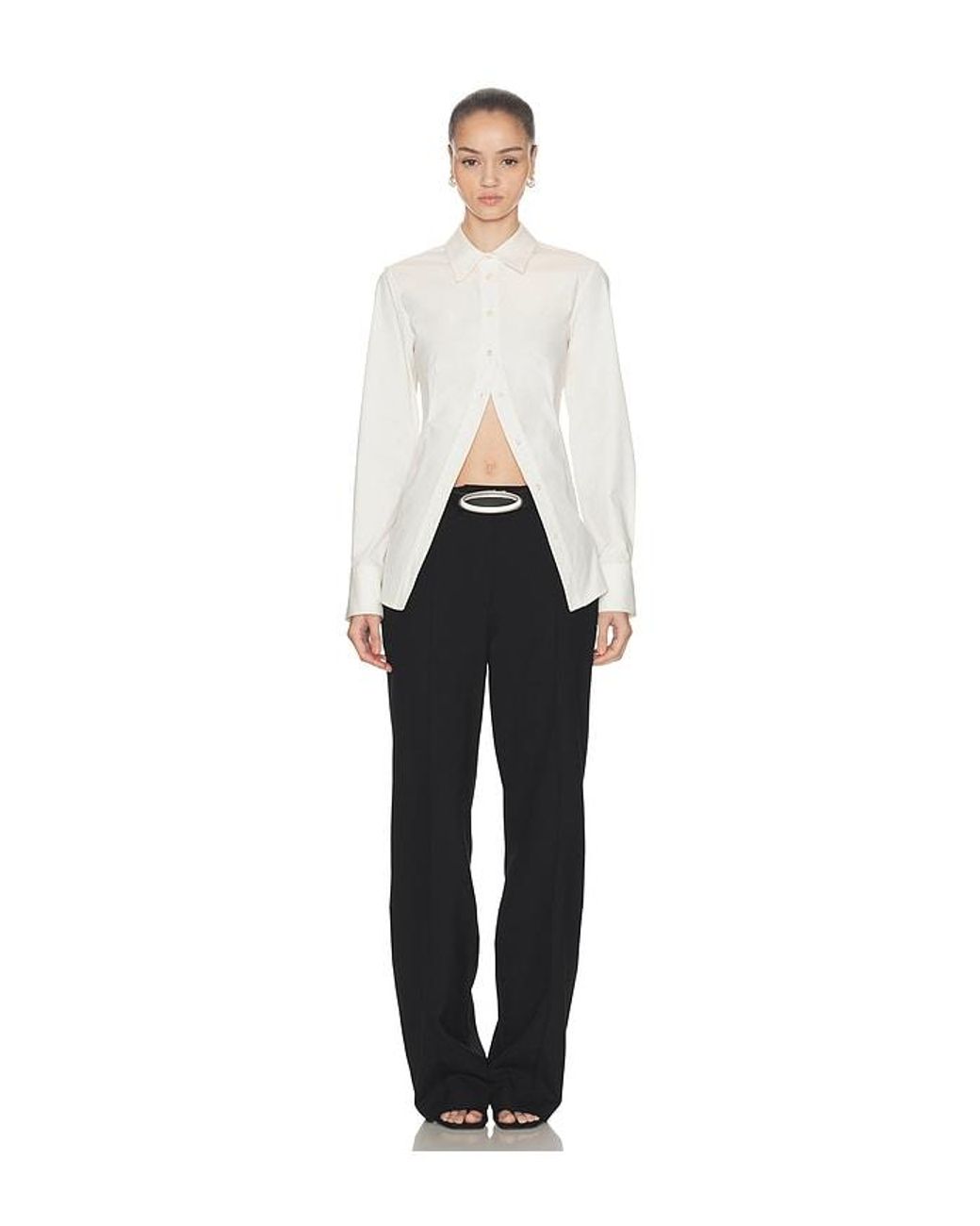 HAELO White Cinch Back Shirt