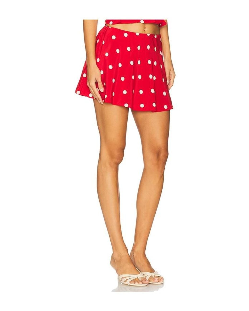 MAJORELLE Red Deanna Mini Skirt