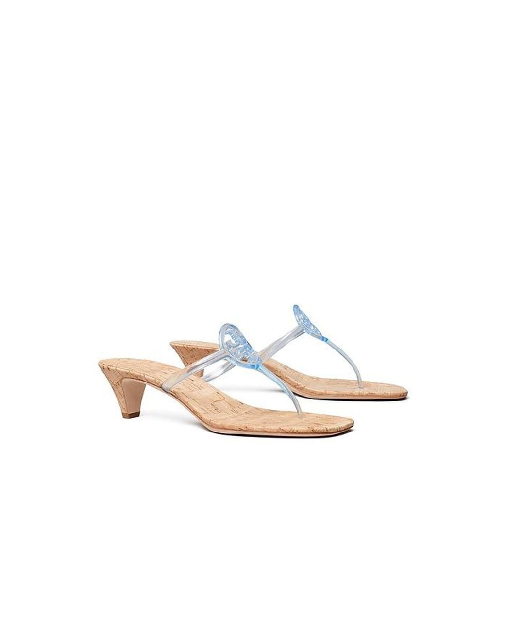 Tory Burch White Miller Jelly Kitten Heel