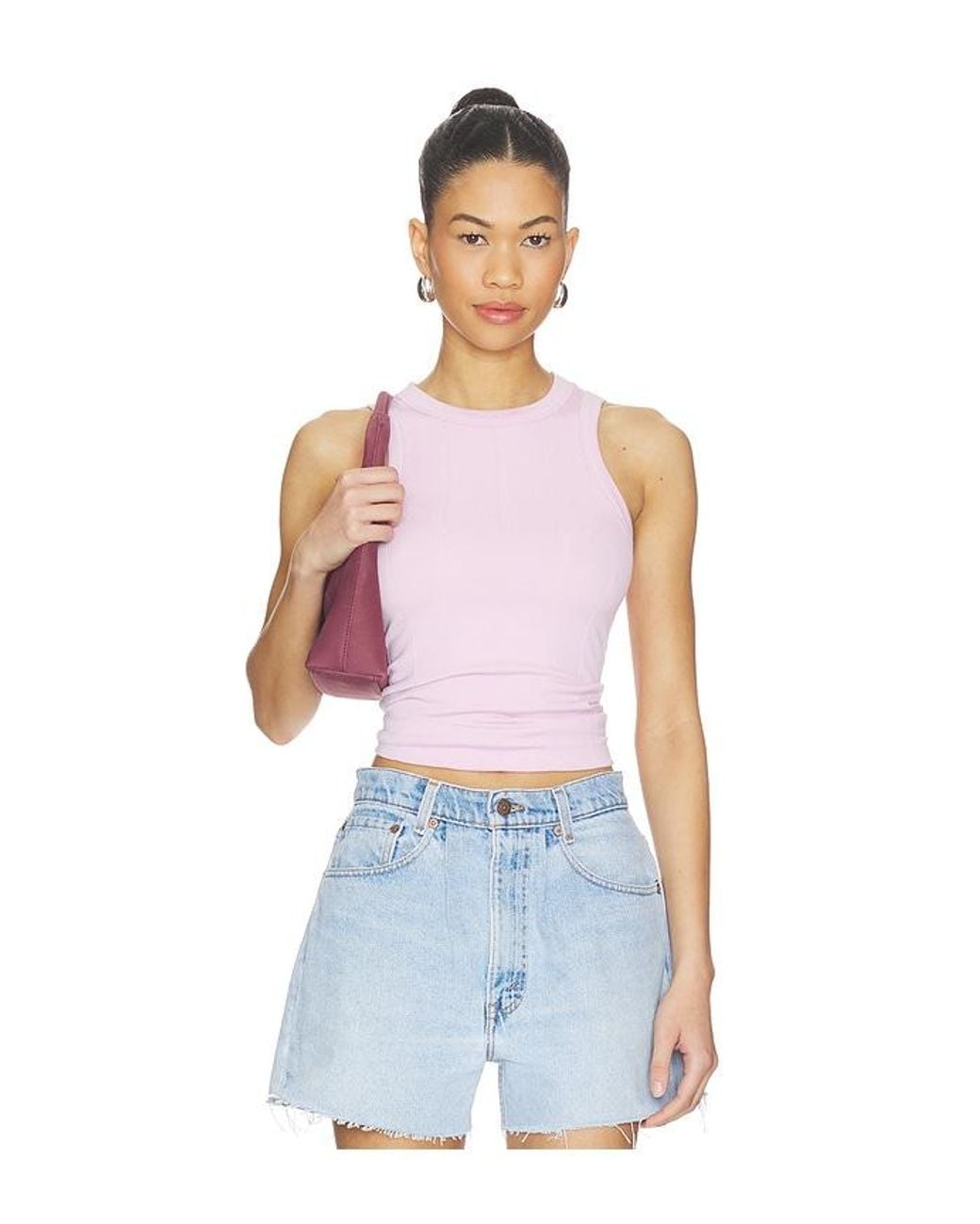 Free People White So Soft Seamless Modal Tank