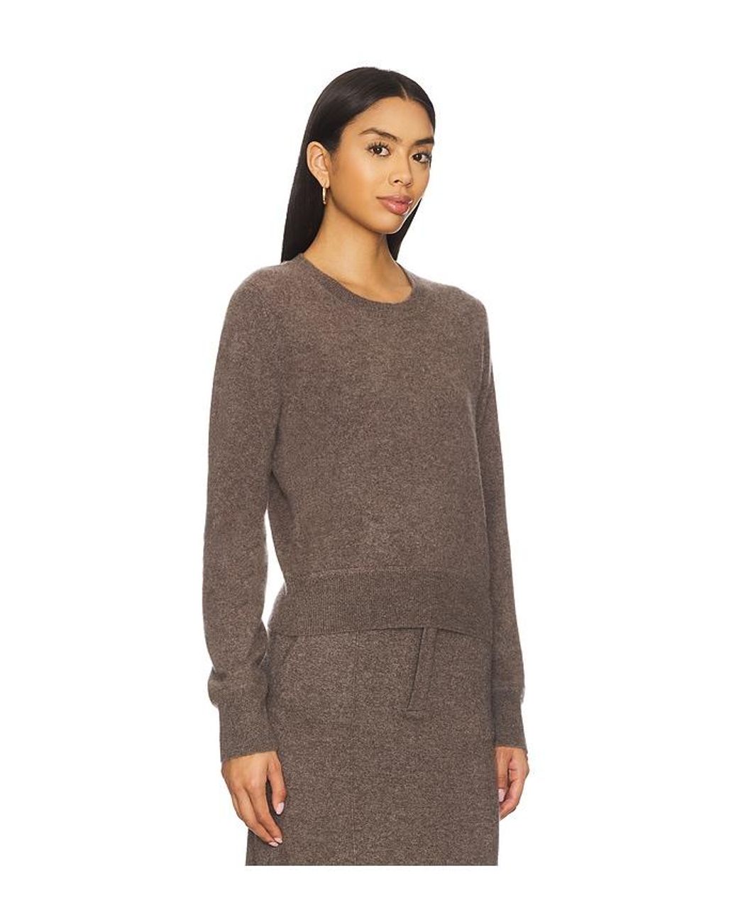 NAADAM Brown Crew Pullover