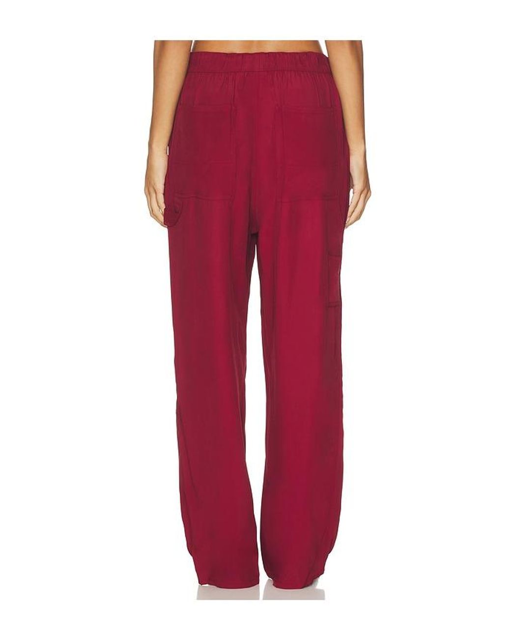 Rag & Bone Red Atlas Satin Pant