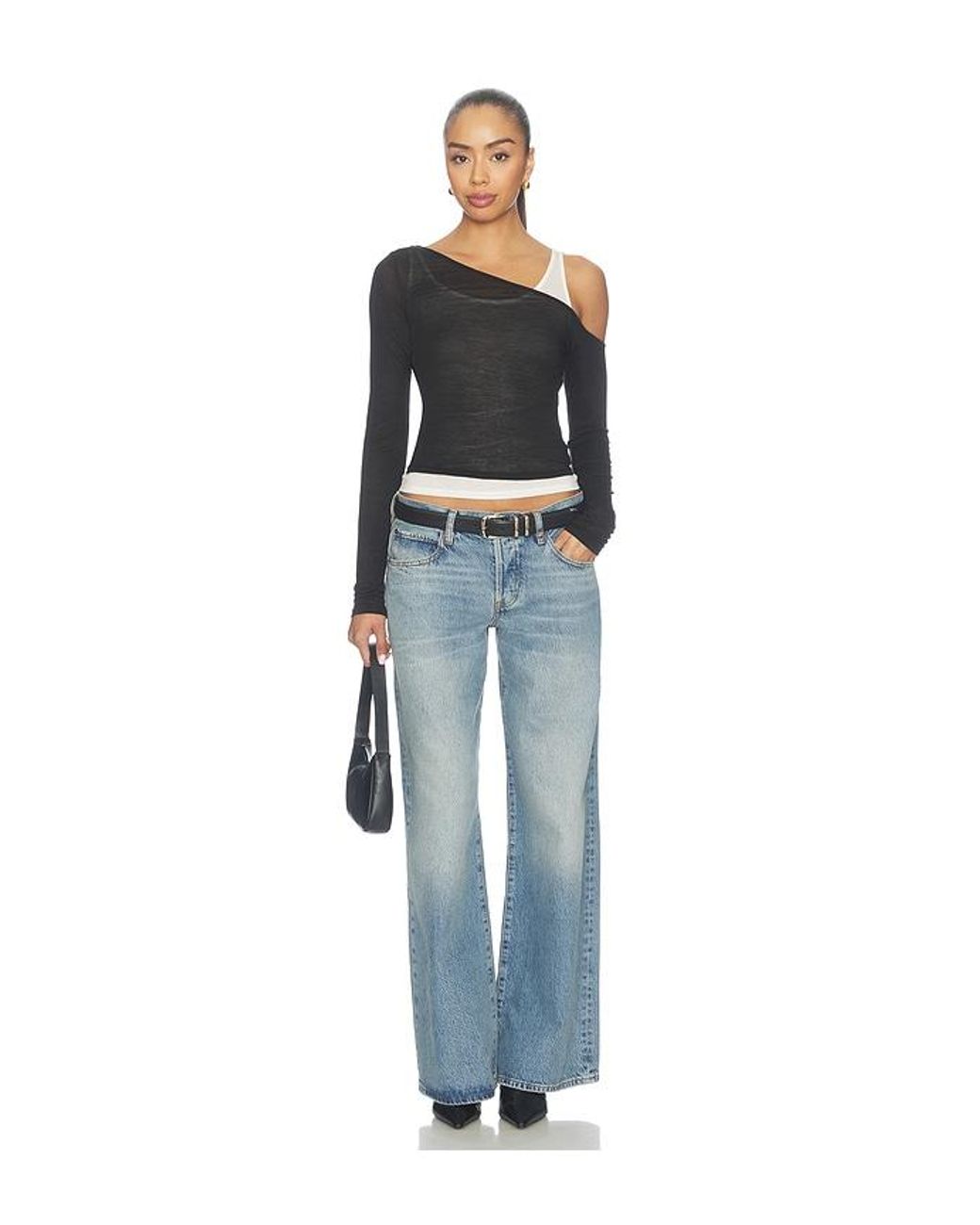 Lovers + Friends Black X Hannah Lizzy Benny Top