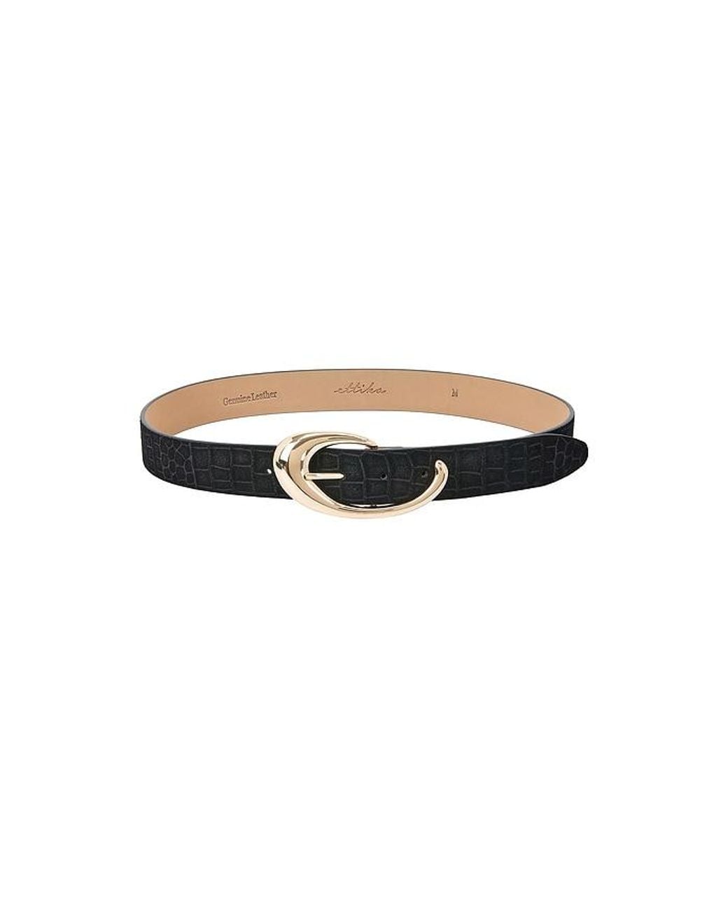 Ettika White Croc Print Belt