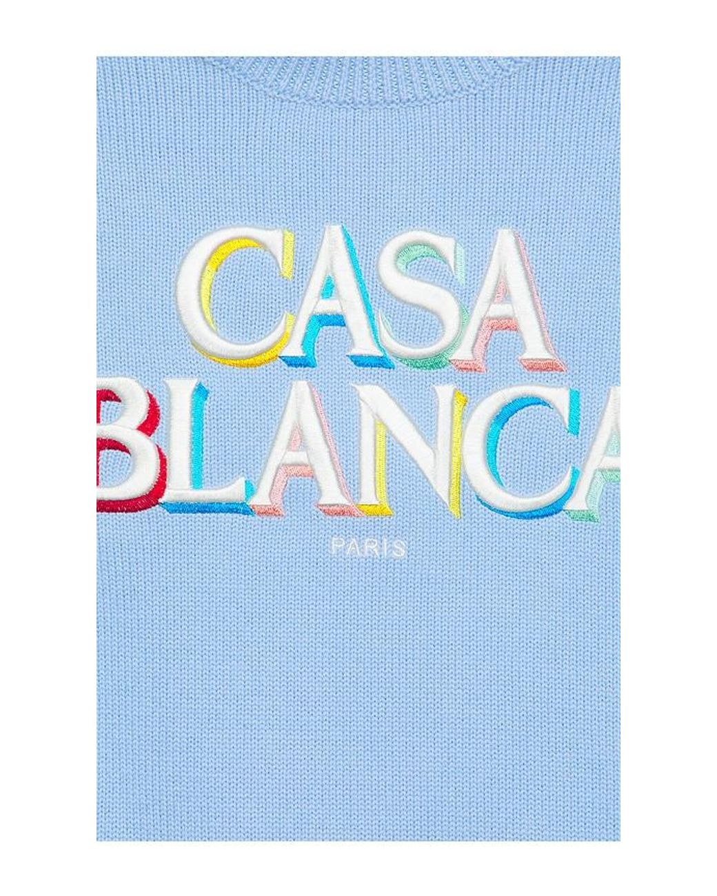 Casablanca Blue Stacked Logo Jumper