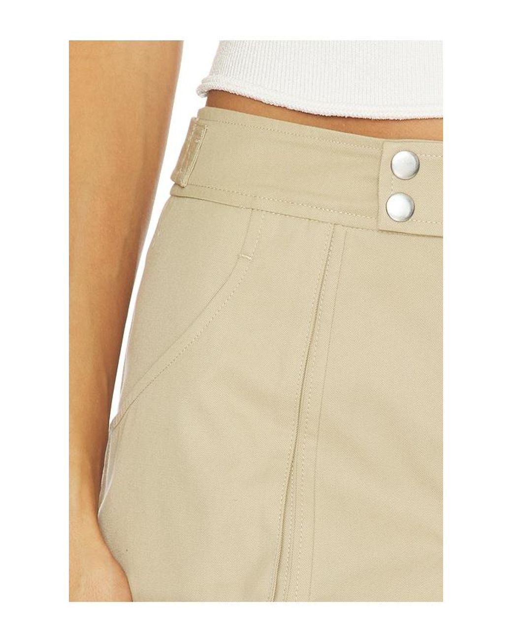 For Love & Lemons White Sandra Cargo Skirt