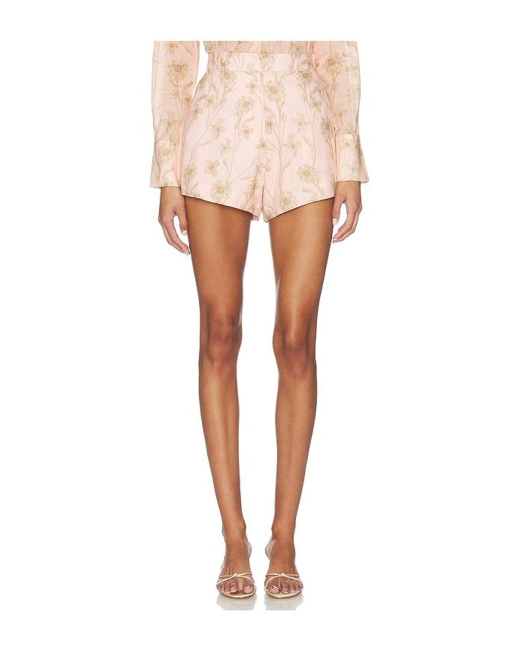 Karina Grimaldi White Coral Print Shorts