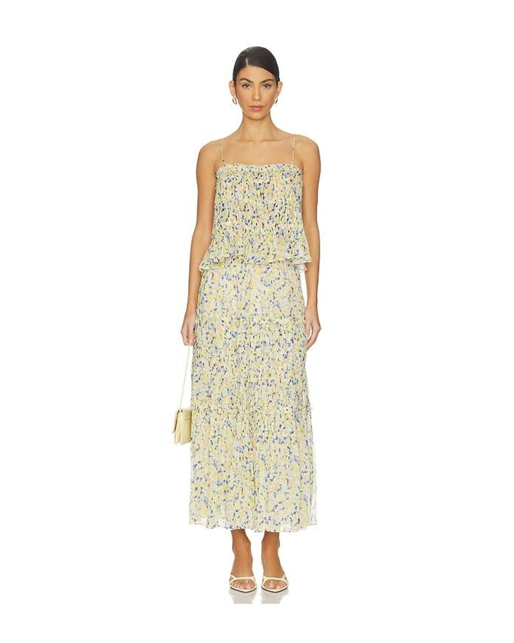 Ulla Johnson Natural Florian Silk Tank Top