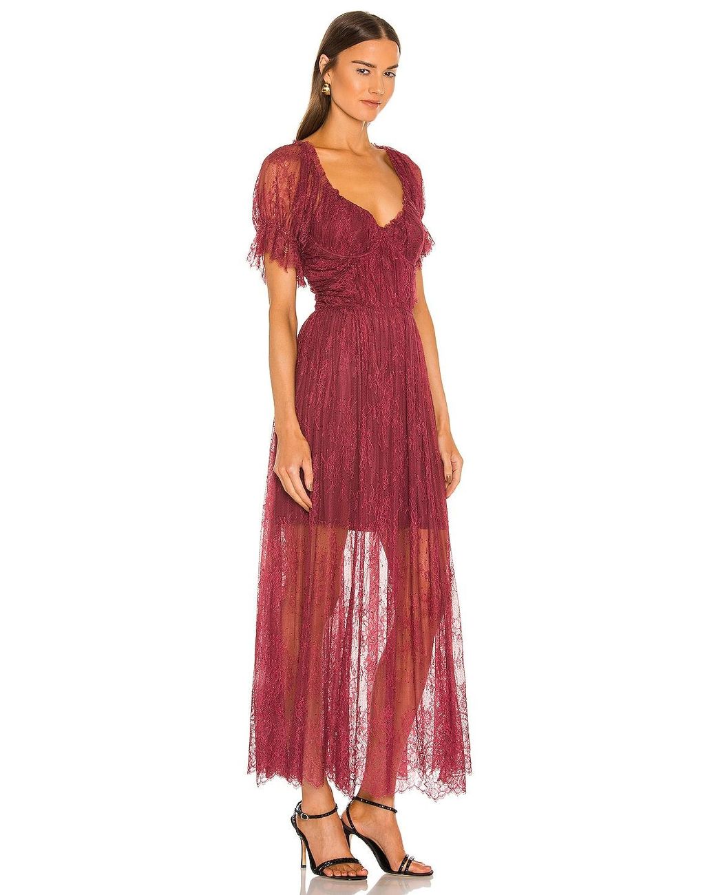 Free People Dear Jane Lace Midi Dress 