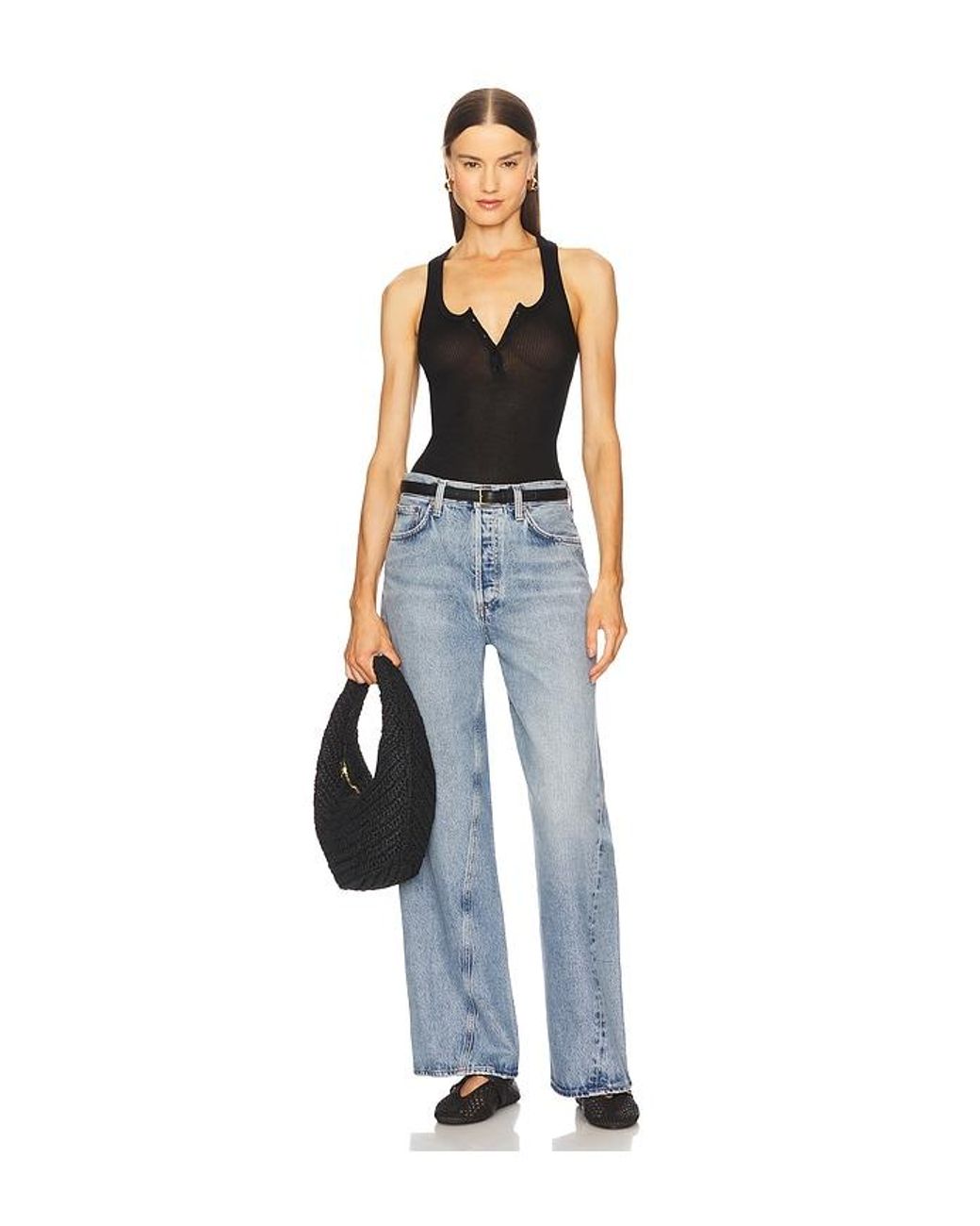 Agolde Blue Twist Low Slung Baggy