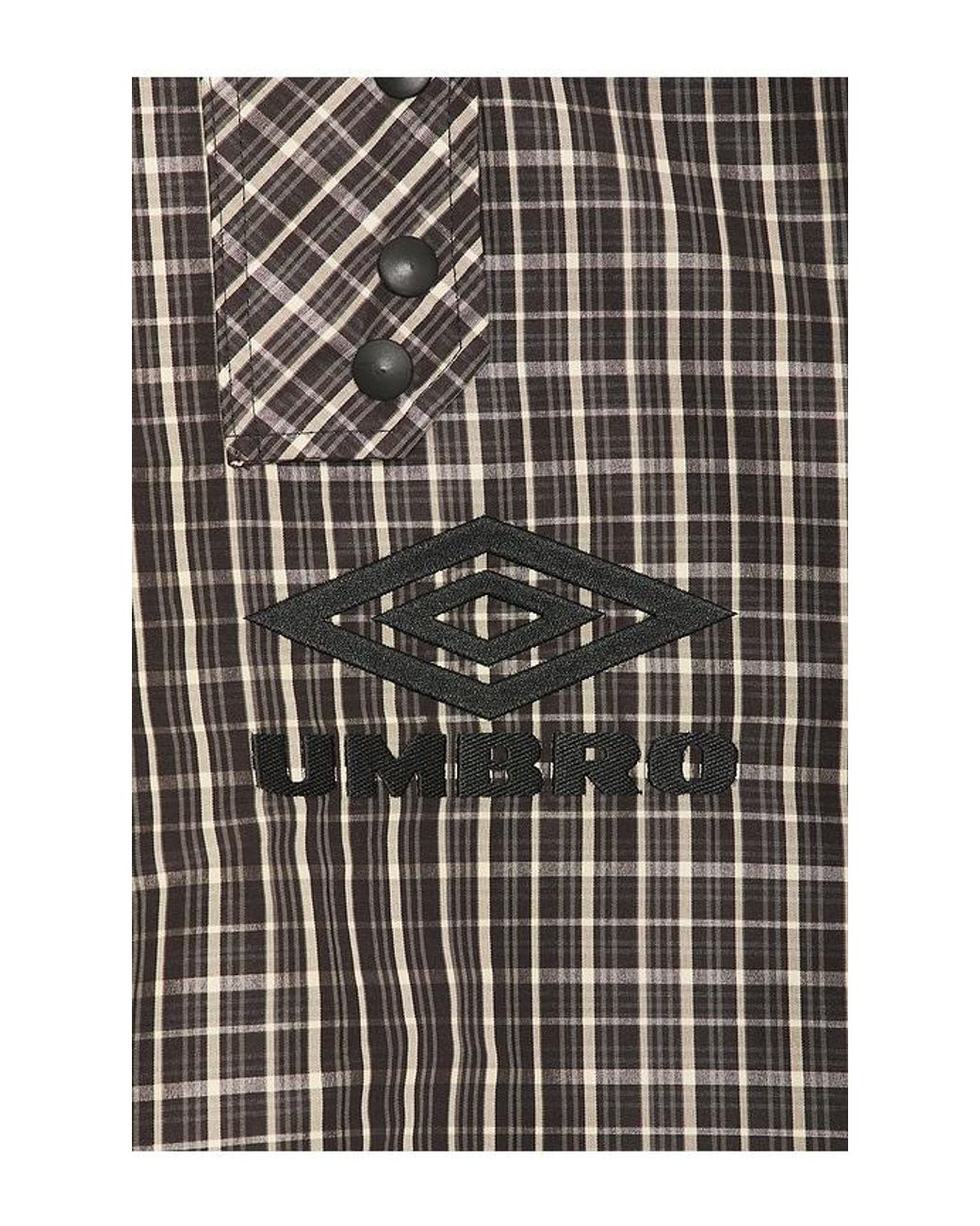 Umbro Gray Check Smock Anorak for men