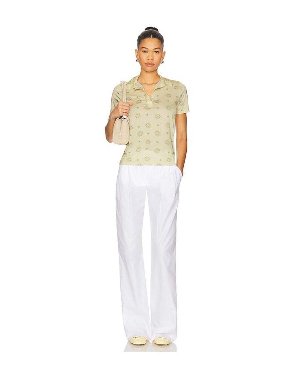 Vivetta White Floral Print Polo