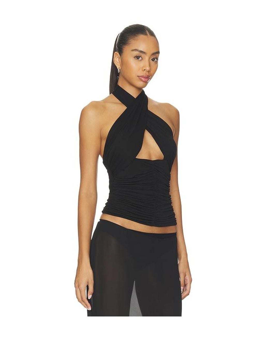 Misha Black The Twist Jersey Top