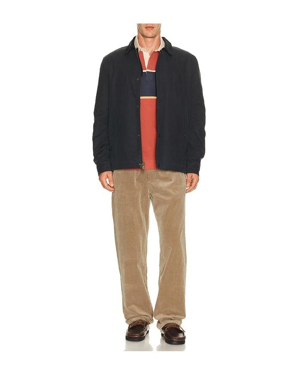Marine Layer Black Weston Wax Canvas Barn Jacket for men