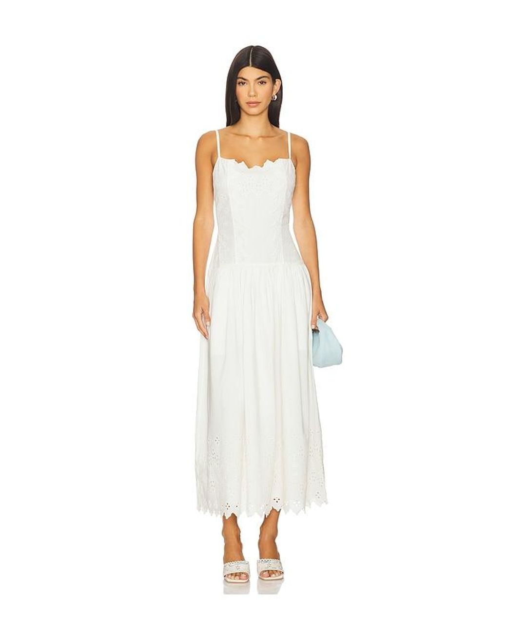 Tularosa White Ava Midi Dress