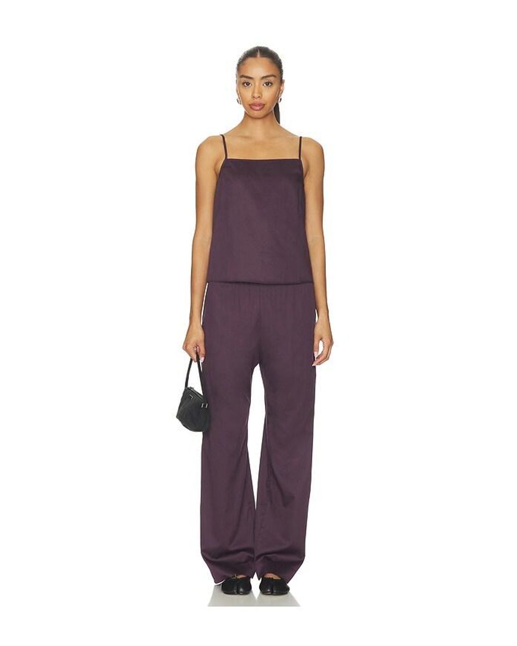Leset Purple Yoko Tie Back Top
