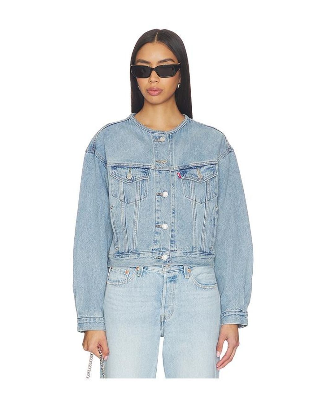 Levi's Blue Collarless Shrunken 90S Trucker