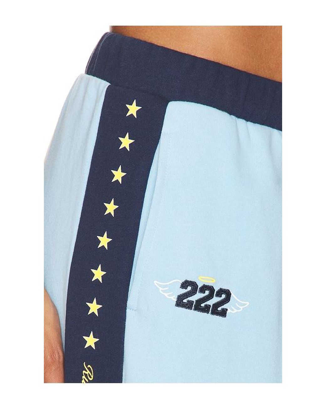 The Mayfair Group Blue Mayfair Athletic Dept. Wide Leg Sweatpant